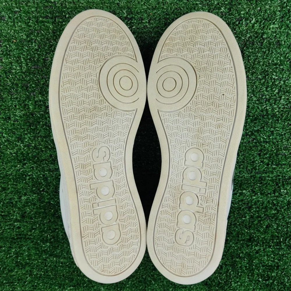 Adidas Sneakers Womens 7 White BB7248 Grand Court Metallic Silver Stripes